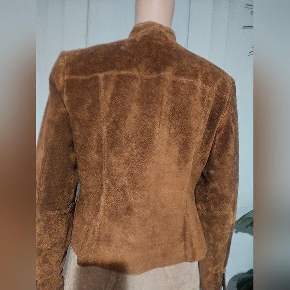 Vintage Valerie Stevens Suede Leather Jacket. Rich Brown. Size MP — 100% Leather - Picture 13 of 16